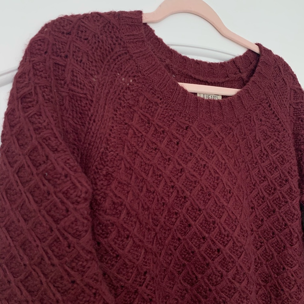 Burgundy Cozy Knit Sweater XS/S
